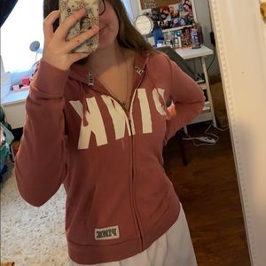 victoria’s secret pink zip up hoodie